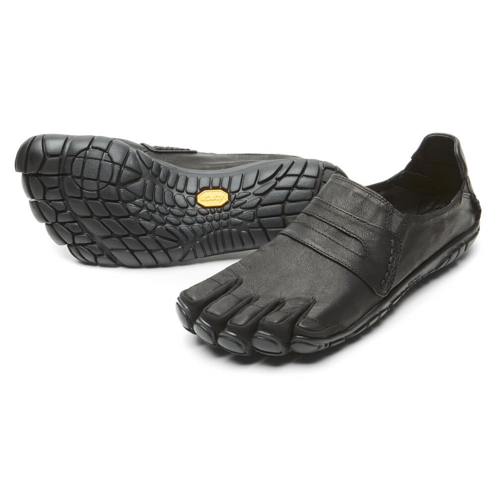 Vibram Five Fingers Mens Barefoot Shoes - Black - CVT-Leather - 81930-WYKG